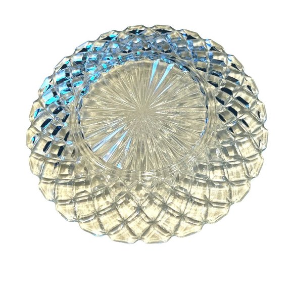 Vintage Mid-Century Anchor Hocking Waterford Waffle Glass Bread and Butter Plate - Picture 2 of 2